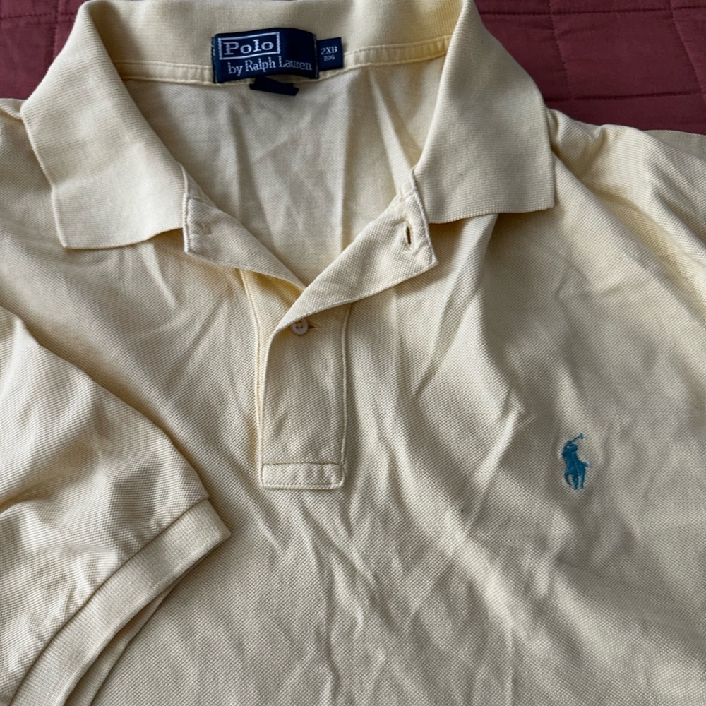 Ralph Lauren Cream Polo with Navy Label